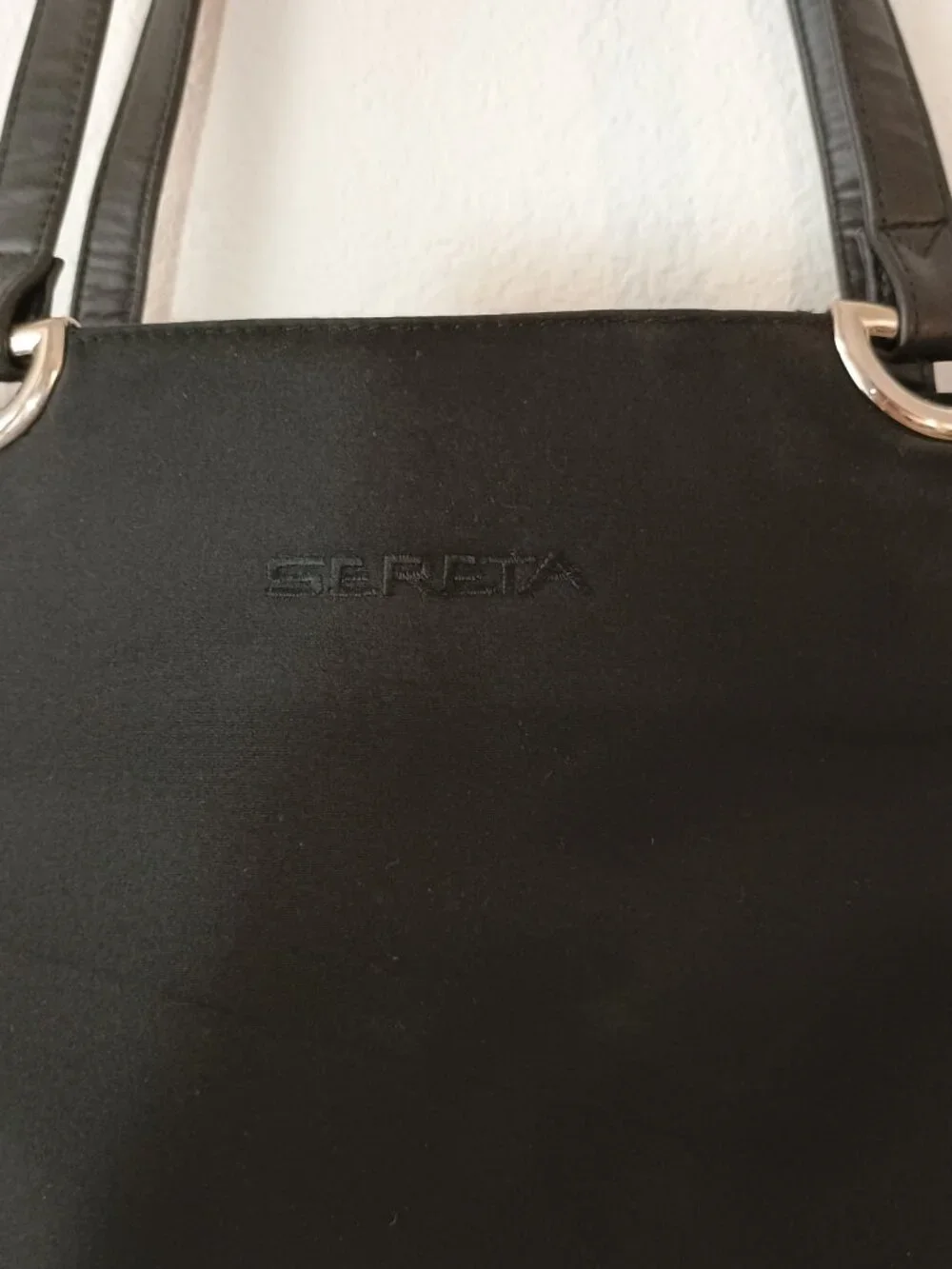 NWOT Sereta Large Shoulder Bag Leather Trim Laptop Multi Layers & Pockets Preppy
